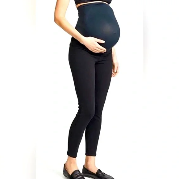 SPANX Sz XL Jean-ish Mama Ankle Maternity Black Leggings NEW WITH TAGS - Picture 1 of 12